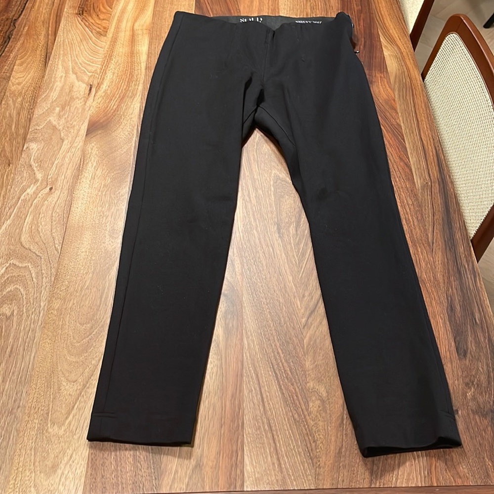 Black ponte knit pants by Sold Design Lab